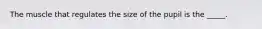 The muscle that regulates the size of the pupil is the _____.