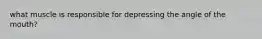 what muscle is responsible for depressing the angle of the mouth?
