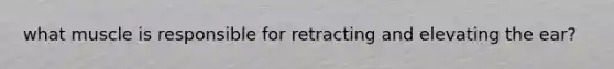 what muscle is responsible for retracting and elevating the ear?