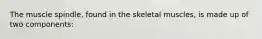 The muscle spindle, found in the skeletal muscles, is made up of two components: