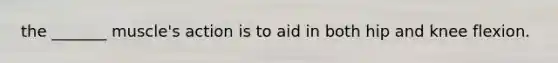 the _______ muscle's action is to aid in both hip and knee flexion.