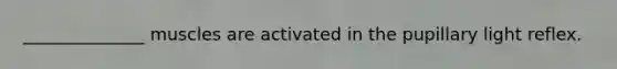 ______________ muscles are activated in the pupillary light reflex.