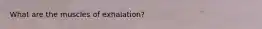 What are the muscles of exhalation?