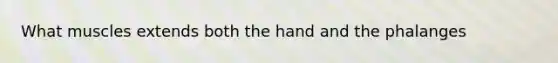 What muscles extends both the hand and the phalanges