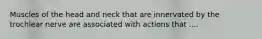 Muscles of the head and neck that are innervated by the trochlear nerve are associated with actions that ....