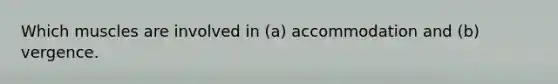 Which muscles are involved in (a) accommodation and (b) vergence.