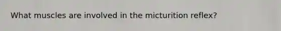 What muscles are involved in the micturition reflex?