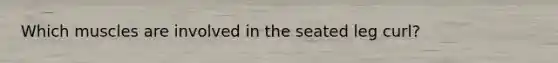 Which muscles are involved in the seated leg curl?
