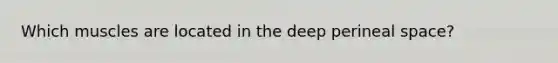 Which muscles are located in the deep perineal space?