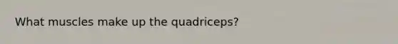 What muscles make up the quadriceps?