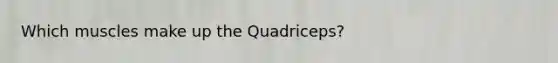 Which muscles make up the Quadriceps?