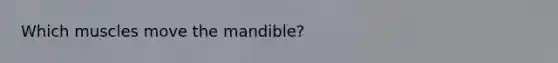 Which muscles move the mandible?