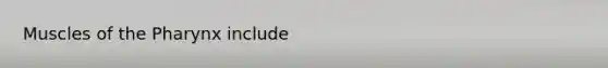 Muscles of the Pharynx include
