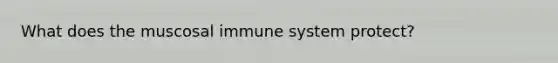 What does the muscosal immune system protect?