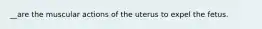 __are the muscular actions of the uterus to expel the fetus.