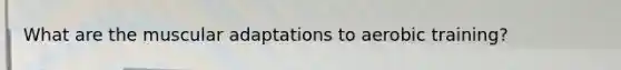 What are the muscular adaptations to aerobic training?
