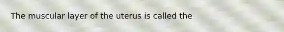 The muscular layer of the uterus is called the