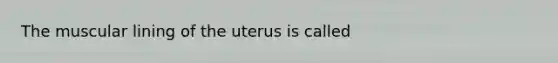 The muscular lining of the uterus is called