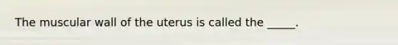 The muscular wall of the uterus is called the _____.