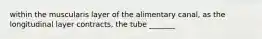 within the muscularis layer of the alimentary canal, as the longitudinal layer contracts, the tube _______