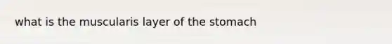 what is the muscularis layer of <a href='https://www.questionai.com/knowledge/kLccSGjkt8-the-stomach' class='anchor-knowledge'>the stomach</a>