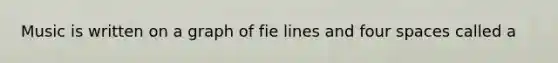 Music is written on a graph of fie lines and four spaces called a