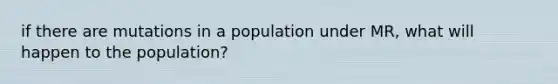 if there are mutations in a population under MR, what will happen to the population?