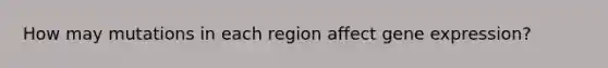 How may mutations in each region affect gene expression?