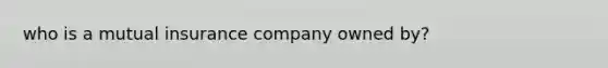 who is a mutual insurance company owned by?