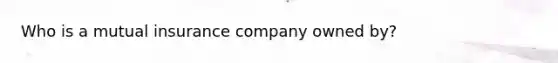 Who is a mutual insurance company owned by?