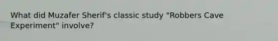 What did Muzafer Sherif's classic study "Robbers Cave Experiment" involve?