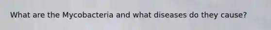 What are the Mycobacteria and what diseases do they cause?