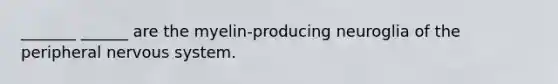 _______ ______ are the myelin-producing neuroglia of the peripheral nervous system.