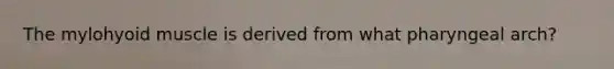 The mylohyoid muscle is derived from what pharyngeal arch?