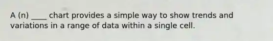 A (n) ____ chart provides a simple way to show trends and variations in a range of data within a single cell.