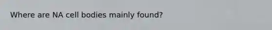 Where are NA cell bodies mainly found?