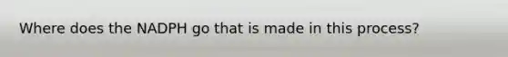 Where does the NADPH go that is made in this process?