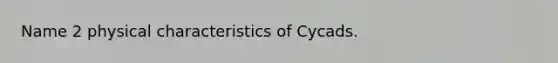 Name 2 physical characteristics of Cycads.