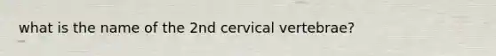 what is the name of the 2nd cervical vertebrae?