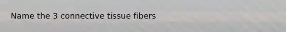 Name the 3 connective tissue fibers