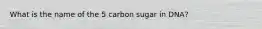 What is the name of the 5 carbon sugar in DNA?