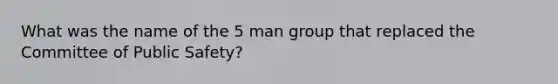 What was the name of the 5 man group that replaced the Committee of Public Safety?