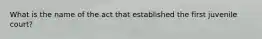 What is the name of the act that established the first juvenile court?