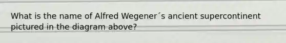 What is the name of Alfred Wegener´s ancient supercontinent pictured in the diagram above?
