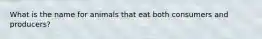 What is the name for animals that eat both consumers and producers?