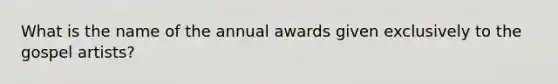 What is the name of the annual awards given exclusively to the gospel artists?