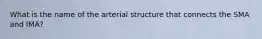 What is the name of the arterial structure that connects the SMA and IMA?