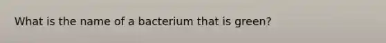 What is the name of a bacterium that is green?