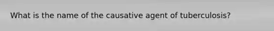 What is the name of the causative agent of tuberculosis?