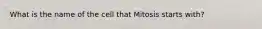 What is the name of the cell that Mitosis starts with?